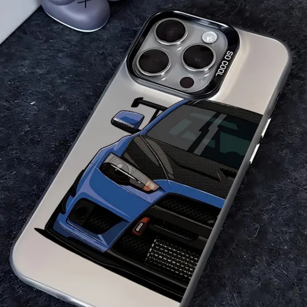 *For iPhone 16 ProMax* Blue Sports Car Phone Case
